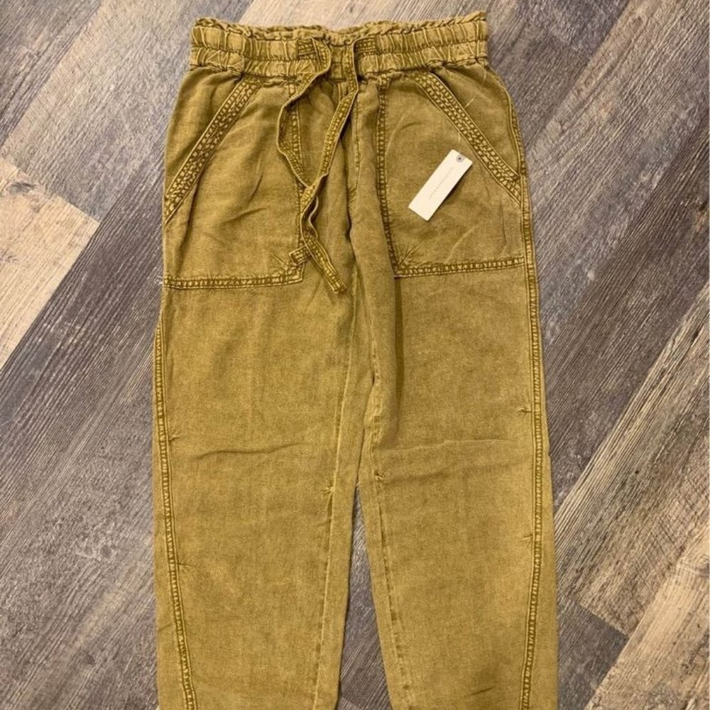 New Anthropologie Utility Joggers (Moss) XS